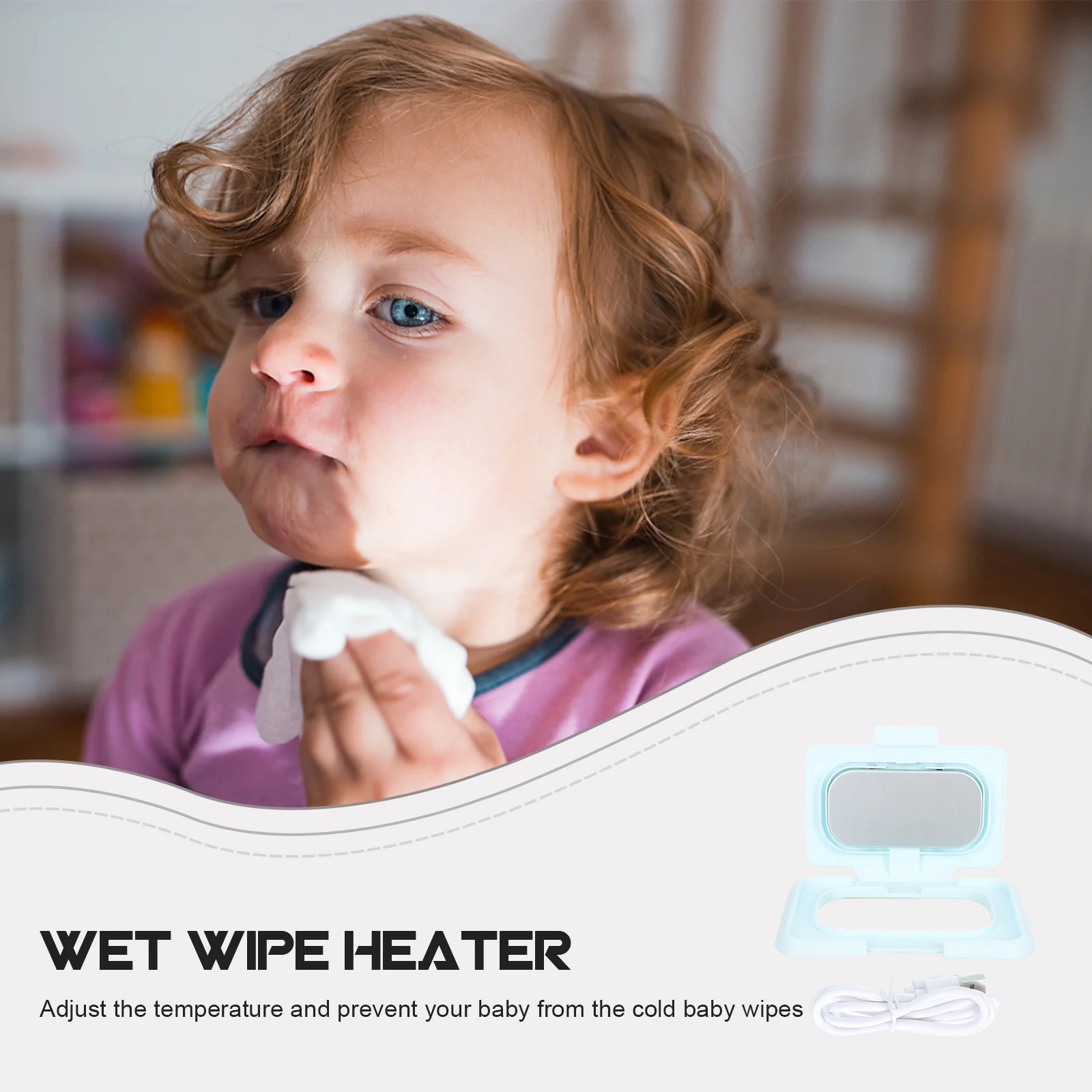 

1 шт., нагреватель влажных салфеток для детей, портативные теплые салфетки, устройство для замены подгузников, удобный АБС-материал, совместимый с