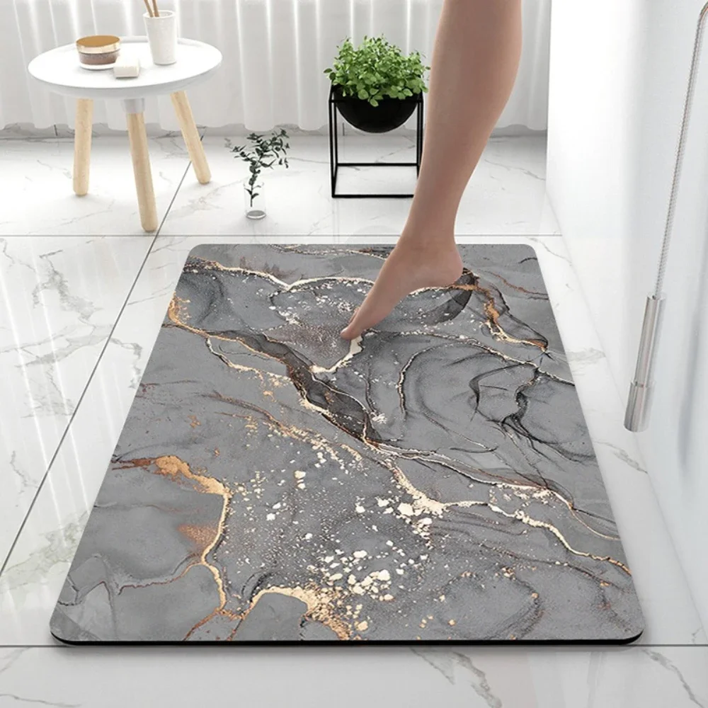 Super Absorbent Diatomaceous Earth Floor Pad, Bathroom Mat, Toilet Carpet, Door Foot Mats, Bath, Non-slip, Shower