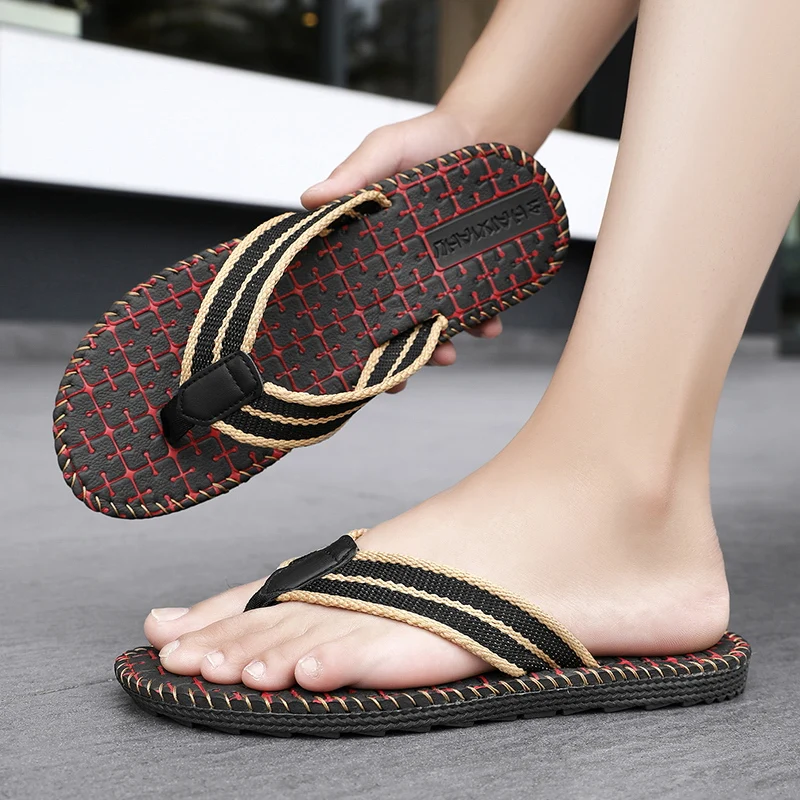 High Quality Brand Men Flip Flops Casual Beach Summer Beach Men Fashion Trend Breathable Men Outdoor Comfortable Slippers