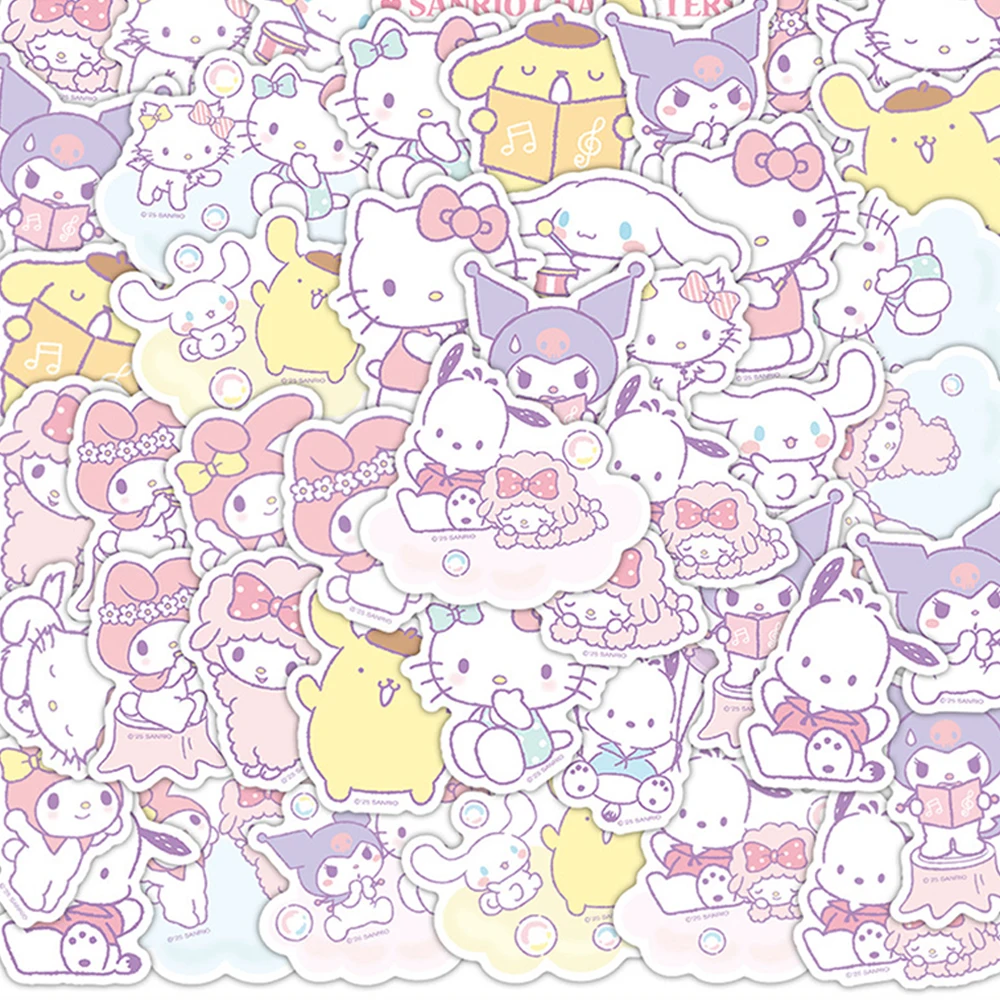10/30/50 Stück Kawaii Sanrio Cartoon-Aufkleber, niedliche Melody Cinnamoroll-Aufkleber, Spielzeug, DIY, Schreibwaren, Telefon, Notizbuch, Dekoration, Aufkleber – Detail 2