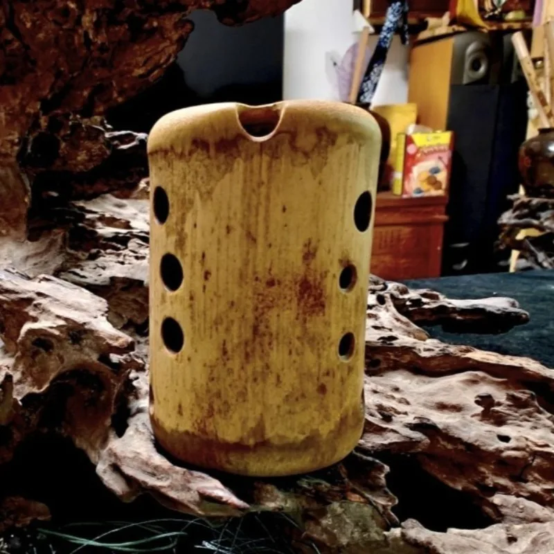 

Мини-бамбук Xun с 10 отверстиями, ключ ручной работы, звуковое исцеление, медитация, релаксация, окарина, детские инструменты Orff для начинающих