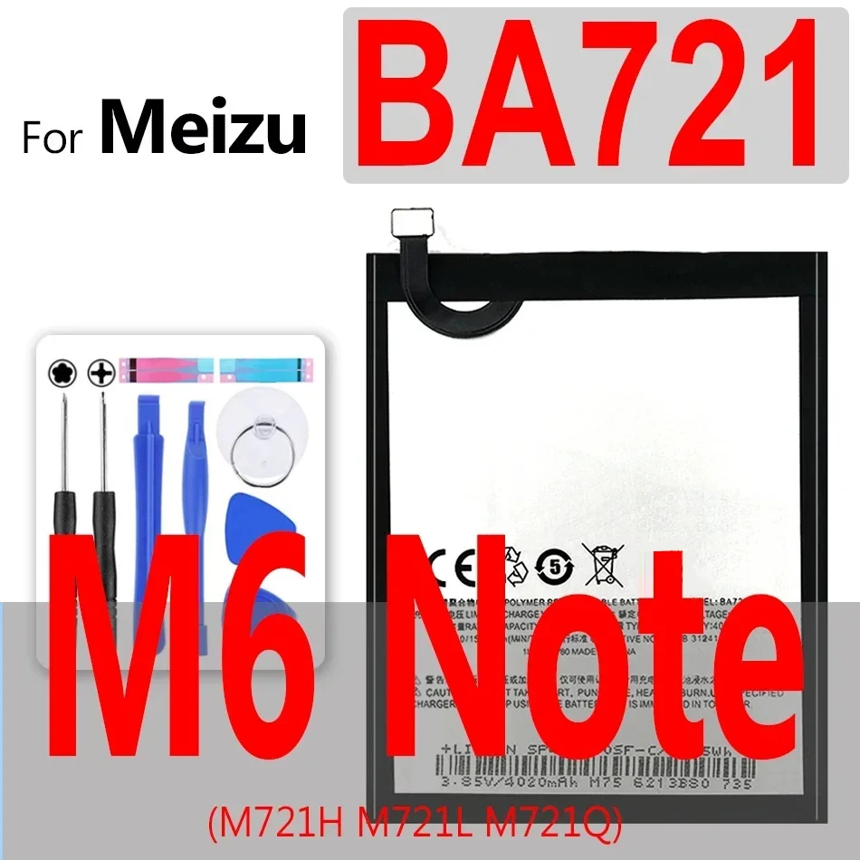 BT-51 Battery For Meizu MX5 MX 5 4 6 Pro M460 M575M M5776 M1 M2 M3 M6 Note M681H M681Q L681H L681Q BT51 Bateria