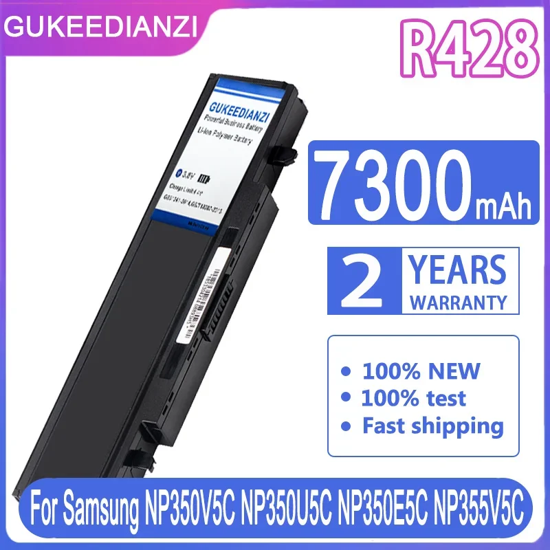 GUKEEDIANZI Аккумулятор R428 7300 мАч для Samsung NP350V5C NP350U5C NP350E5C NP355V5C NP355V5X NP300E5V NP305E5A NP300V5A NP300E5A