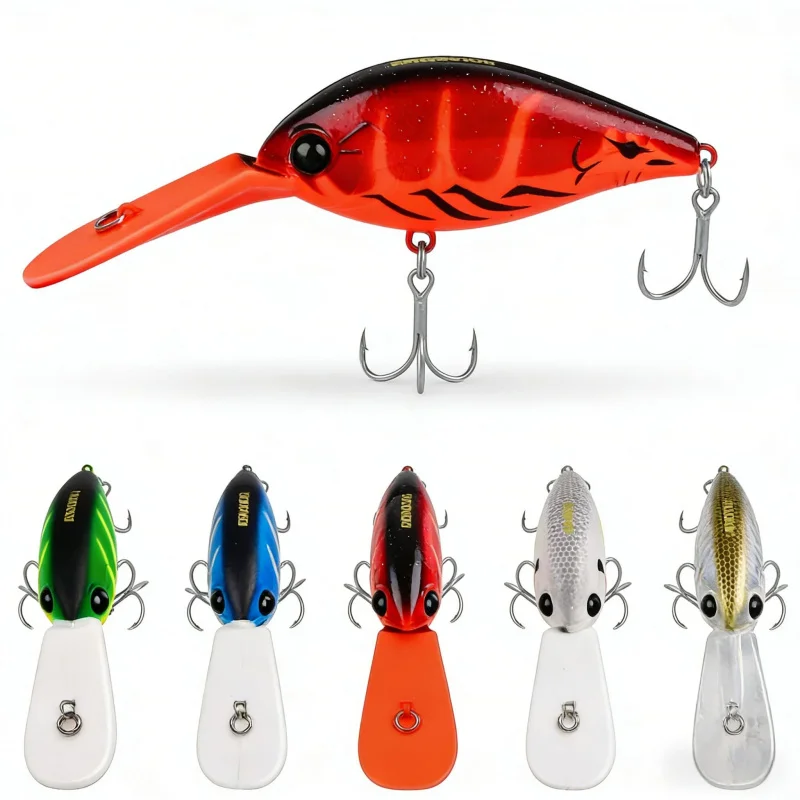 

Floating Rock Fat Lure Bait12.5cm24.5g 4Number HookDW574Bionic hard bait specifically designed for fishing bass and catfish