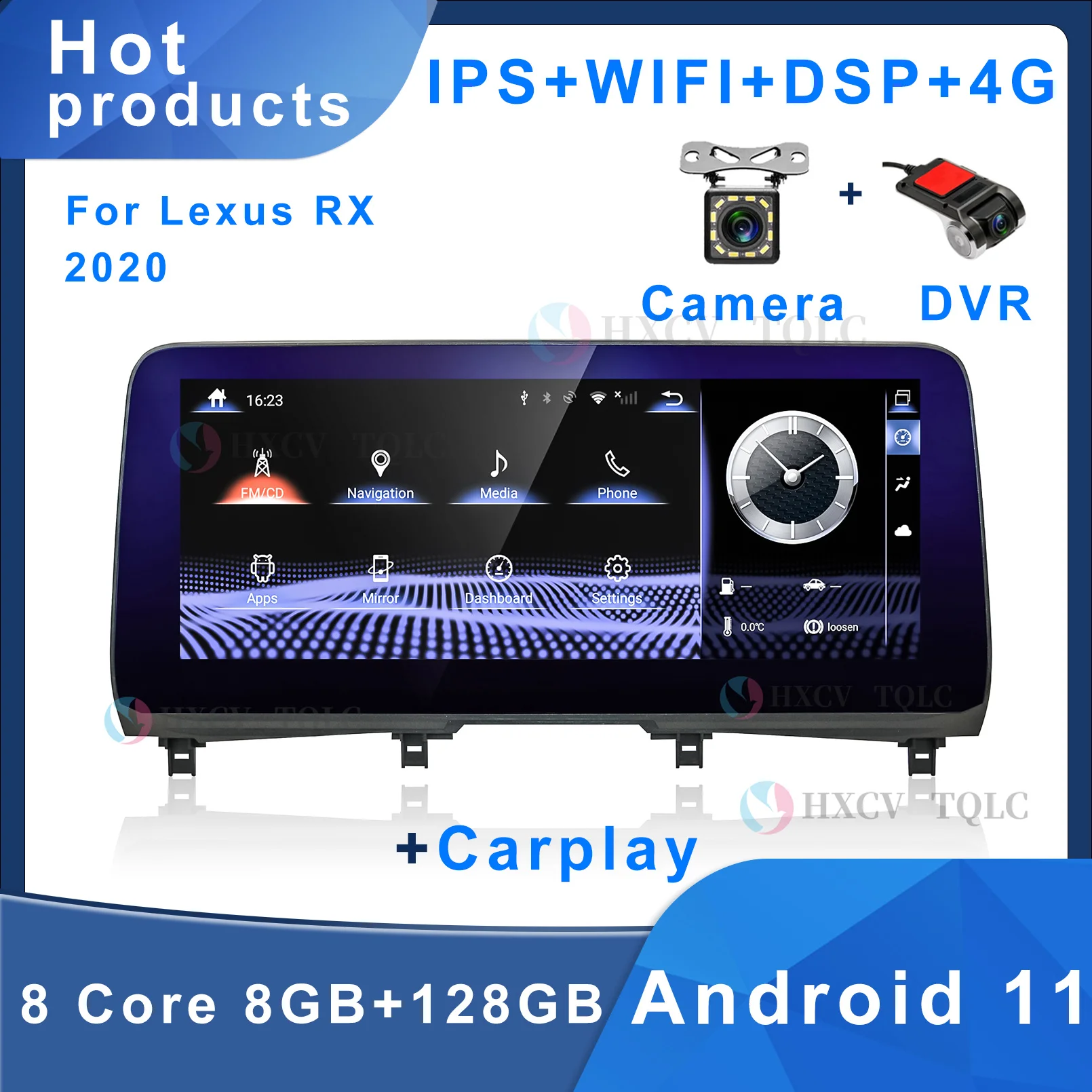 

Android 11 Smart Car Radio Stereo for Lexus RX 2020 Car Audio Gps Navigator 4G Multimidia Player with Bluetooth 12.3Inch Carplay