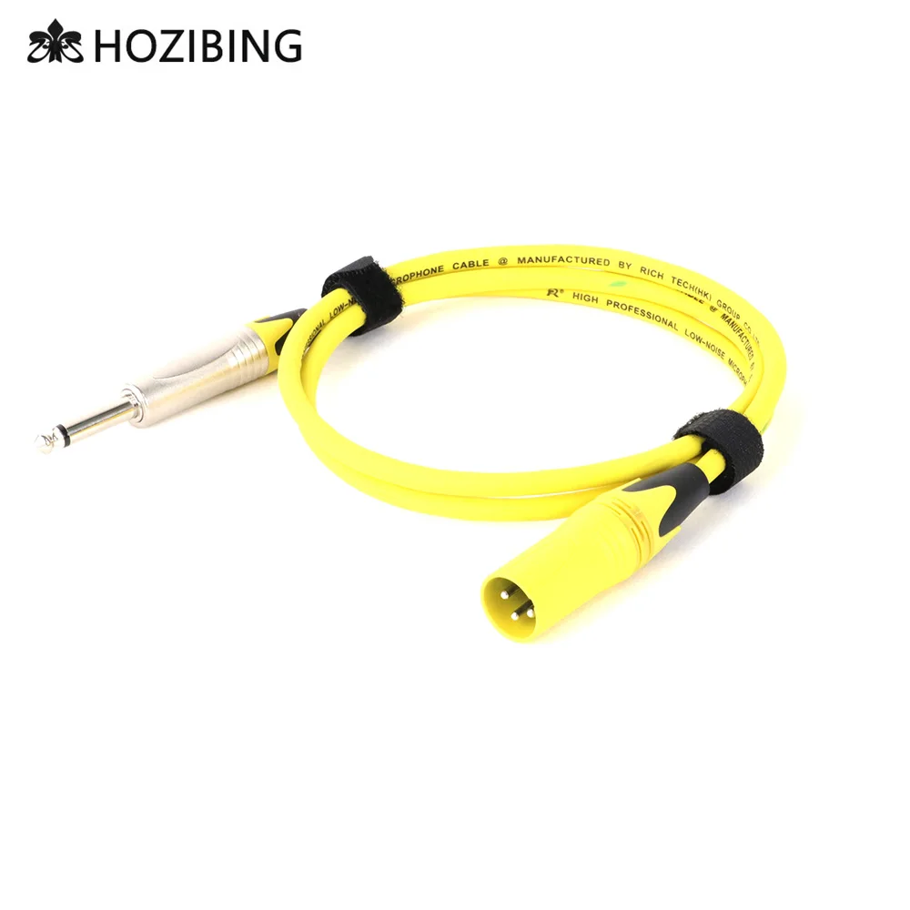 

6.35mm 1/4 TS Mono Jack to XLR 3Pin Male Plug Unbalanced MIC Cord Audio Extension Cable for Guitar Amplifier Mixer