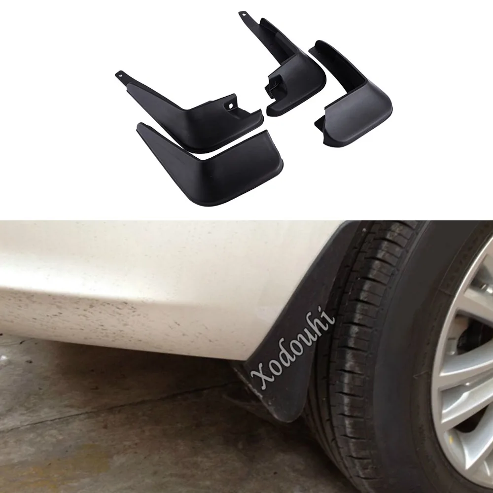 

For Peugeot 301 2014 2015 2016 2017 car styling plastic fender soft mudguard protection flap splash mud guard frame hoods 4pcs