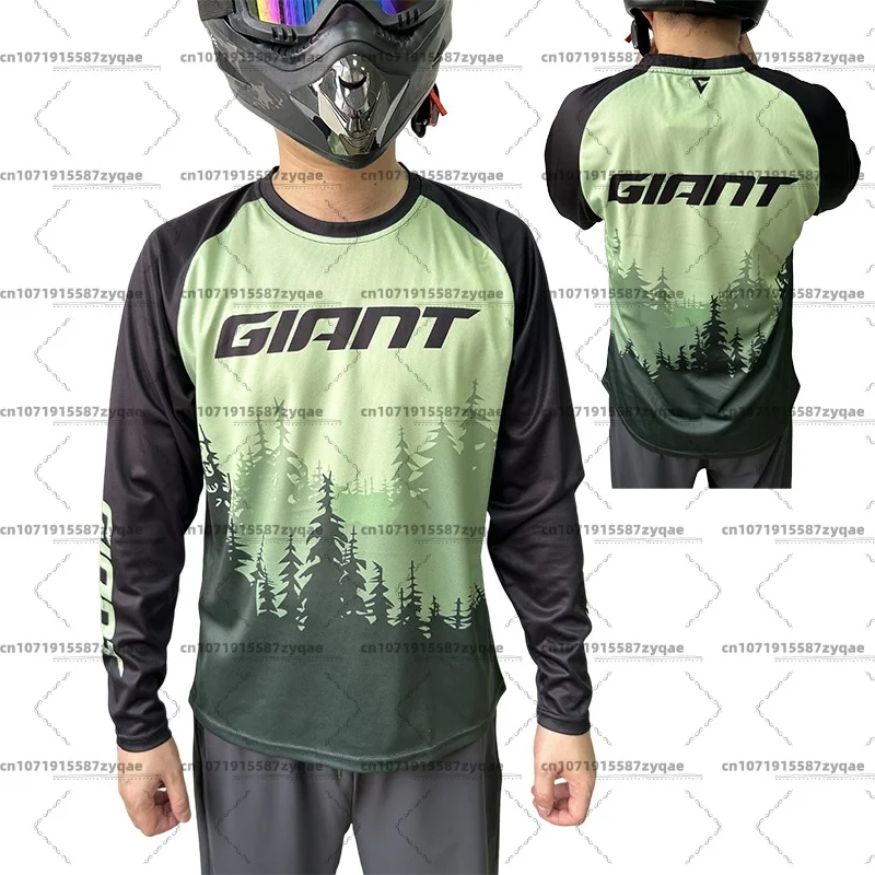 

2025 Motocross Bike Giant Mtb Jersey Real Shot Downhill T-Shirt Men's Bike Long Sleeve Jersey BMX MTB Shirt