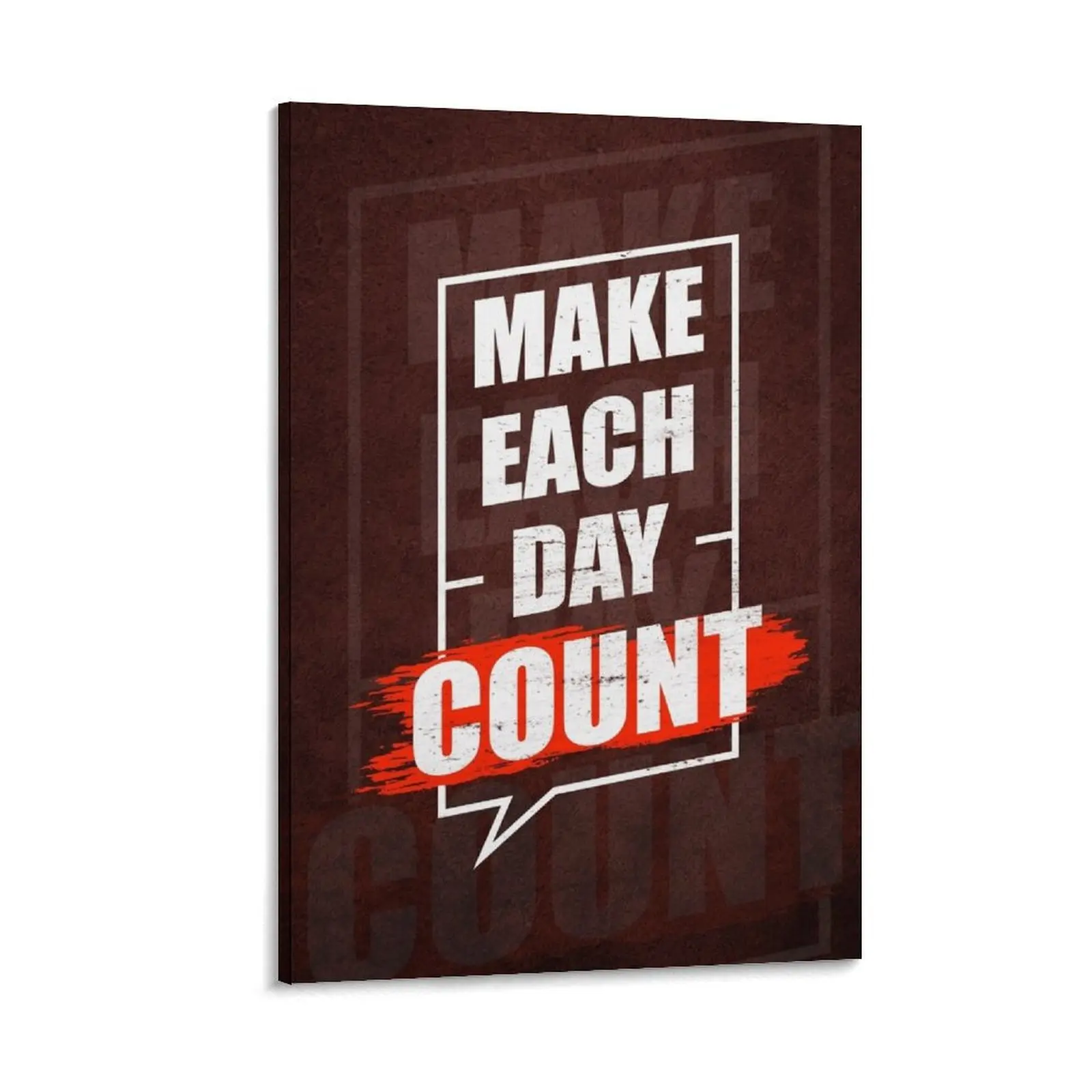 

Make Each Day Count Motivational Quotes Red Version Canvas Painting Wall decoration frame Decorative prints wall painting