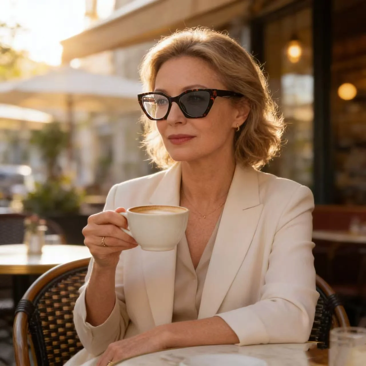 Women Cat Eye Photochromic Grey Glasses Frame Computer Anti Blue Ray Reading Glasses Customizable Prescription Myopia Glasses
