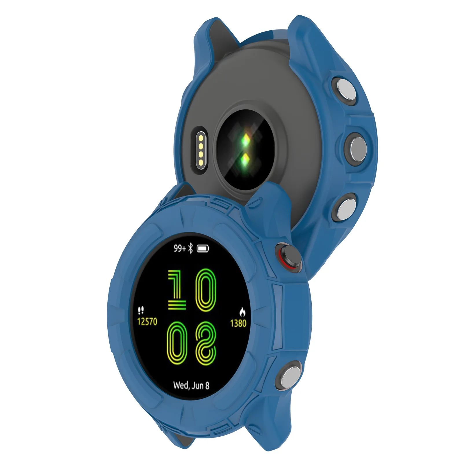 Casing Bingkai Cangkang Tepi Lembut untuk Garmin Forerunner 955 Solar/255 Jam Tangan Musik Film Pelindung Layar Kaca Penutup Bumper Pelindung