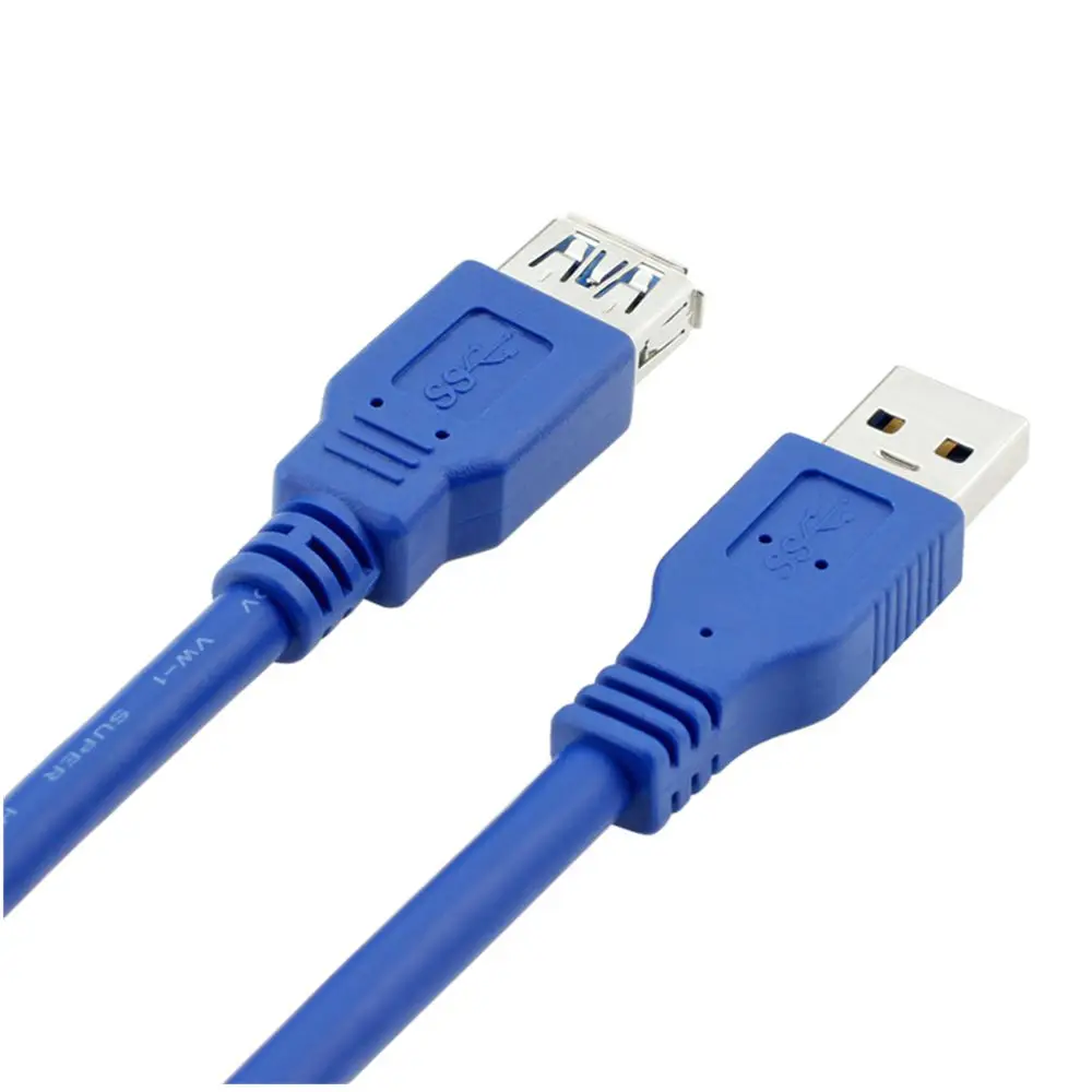 Cabo de Extensão USB 3.0 A Plug para AF, Alta Velocidade, Transmissão de Cabo de Dados do Computador, M/F, Atacado, 0,3 m-1m