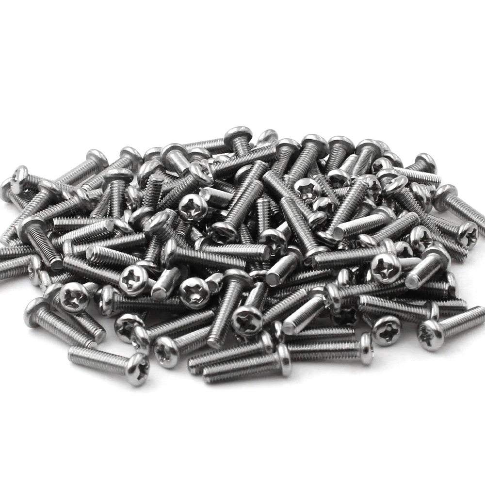 

50/10pcs Cross Round Head Screws M2 M2.5 M3 M3.5 M4 M5 M6 M8 A2-70 304 Stainless Steel Phillips Round Pan Head Screw Bolt Dia2-8