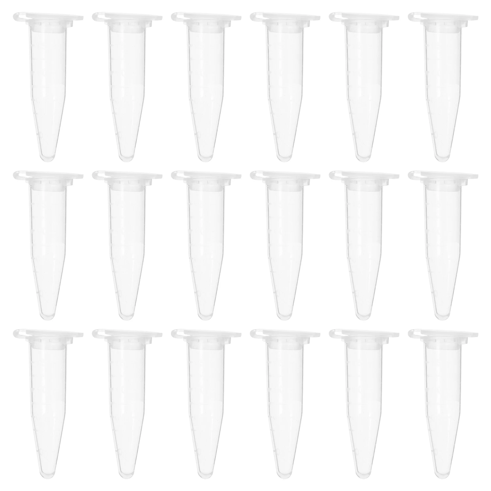 50 Stück Rohrprobenbehälter aus Polypropylen, konische Rohre, Labor-Snap-Boden, transparent
