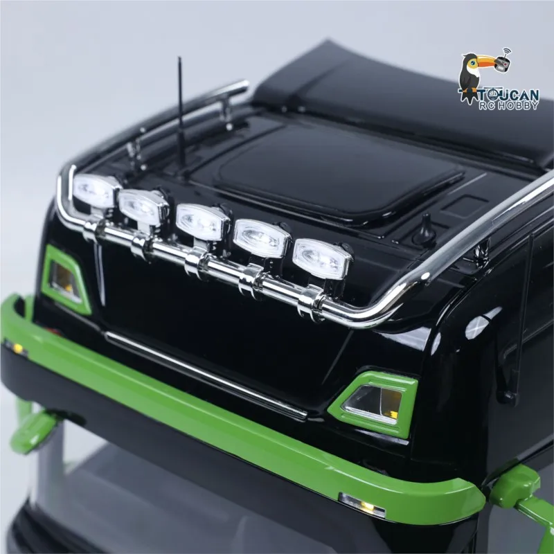 

1/14 RC гидравлический самосвал, роликовый полный самосвал, 6x6, автомобильный собранный, окрашенный, 3-скоростной, передача, световой, звук, игрушечная модель