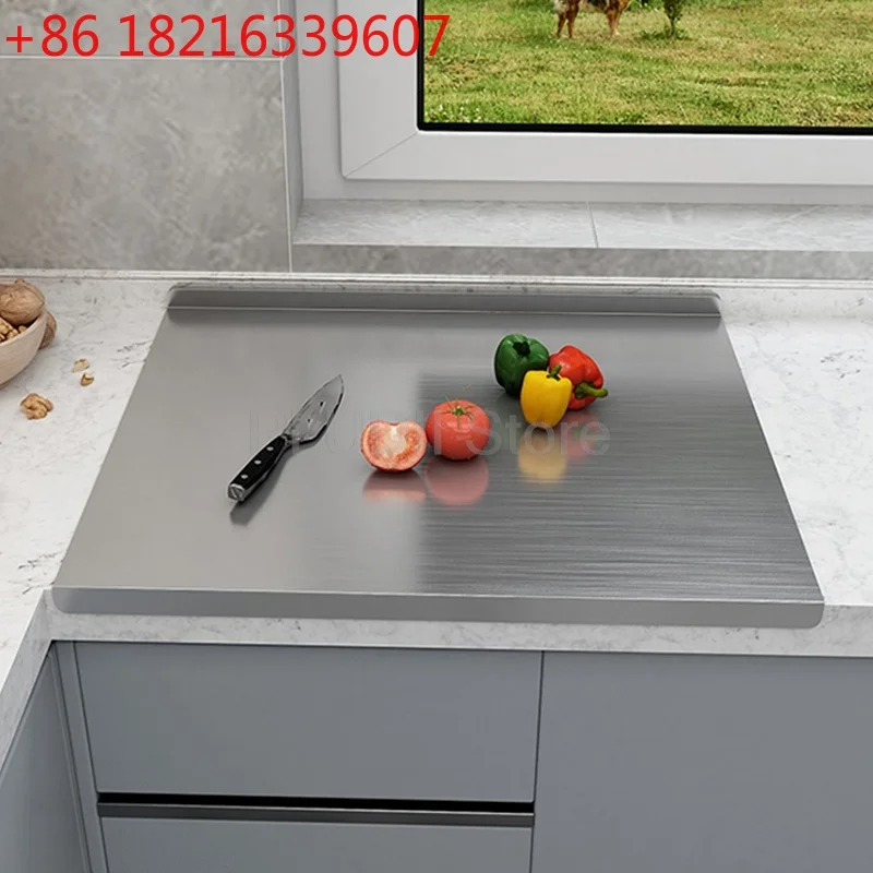 YAO 316 Stainless Steel Chopping Board Anti Bacterial Panel Rolling Dough Board Chopping Thickened Large Pastry Mat Kitchen Bake