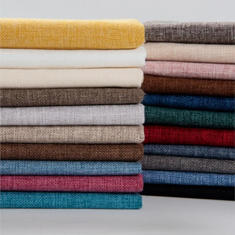 Thick Solid Color Fabric Cotton Linen Old Coarse Clothing Pillowcase