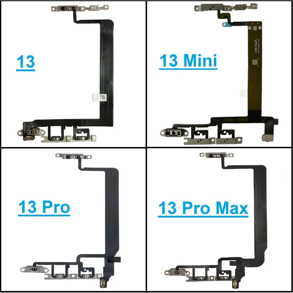 Power Flex Cable Side Volume Buttons Mute Switch Replacement For iPhone 13 13 Mini Pro Max