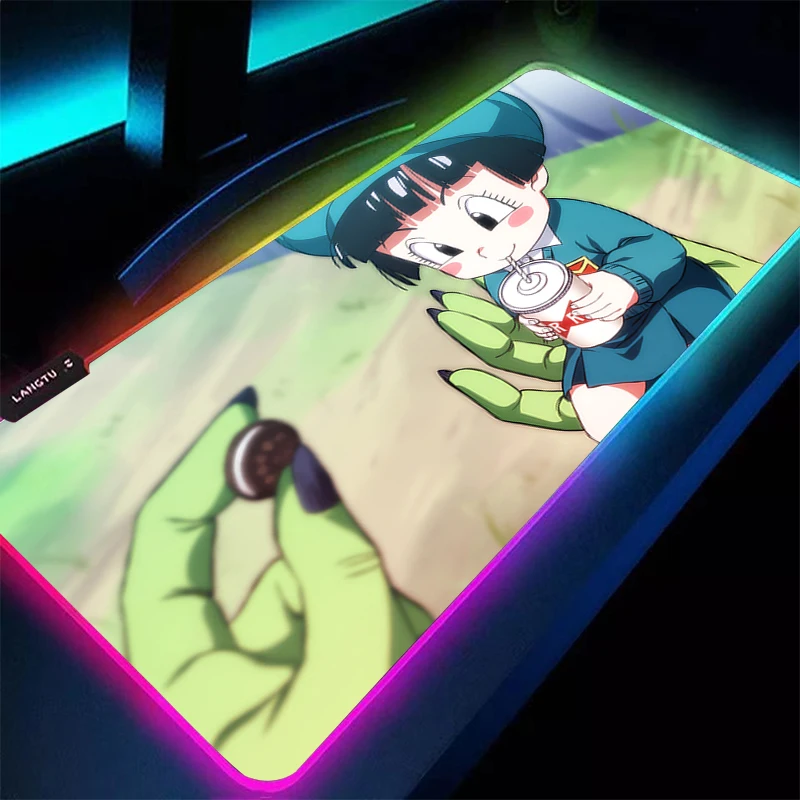LED Mouse Pad DBZ rubber table Large Non-Slip Office Gamer Desk mat Computer Keyboard Pad gaming accessories carpet RGB mousepad