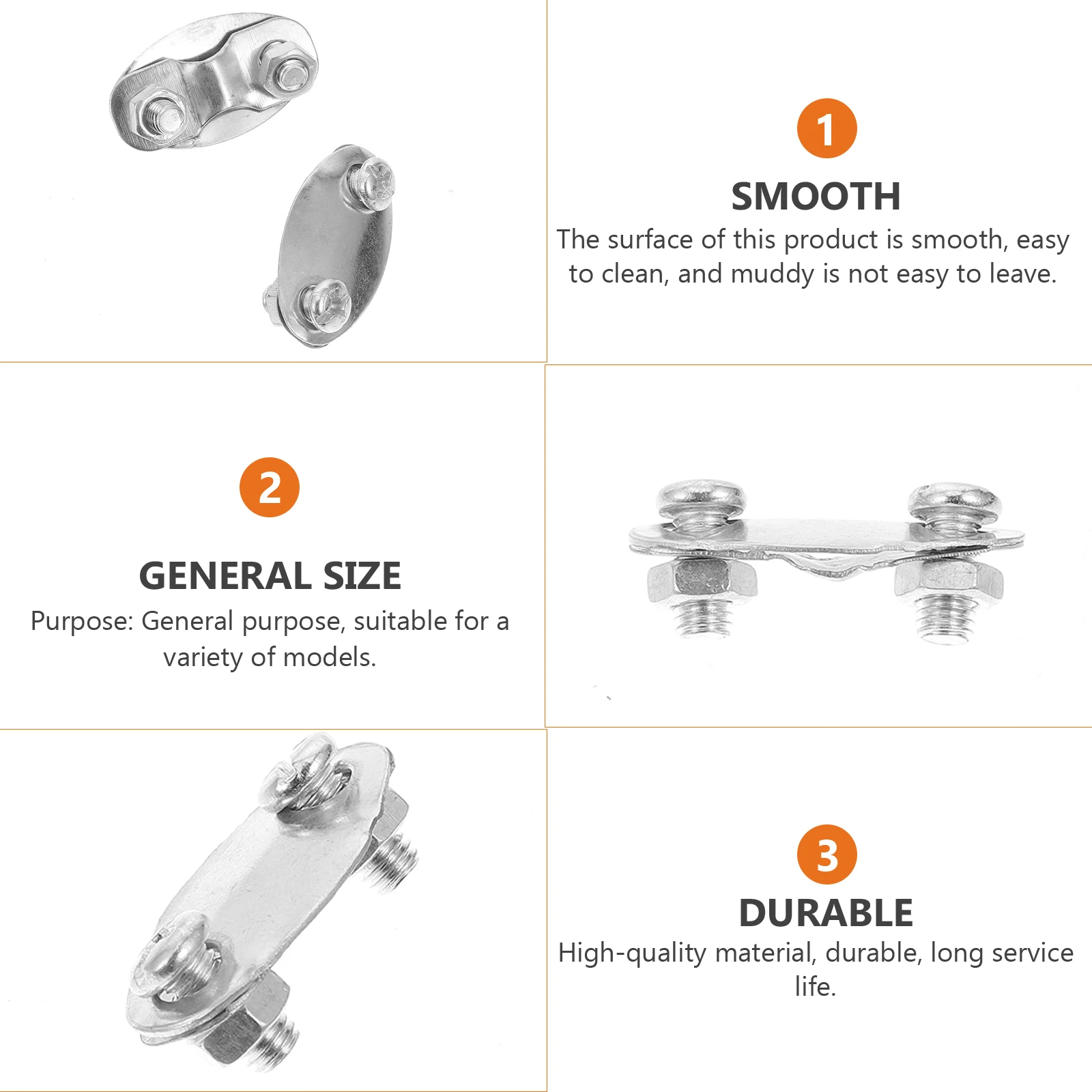 

20pcs Bike Mudguard Clamp Iron Screw Fixed Buckle Clip For Mountain s Bikes Durable Adjustable Guard Mudguards