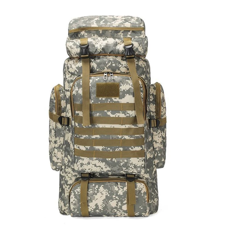 80L Waterproof Military Tactical Backpack Big Capacity Outdoor Rucksack for Mountaineering Hiking Travel Molle Trekking Rucksack