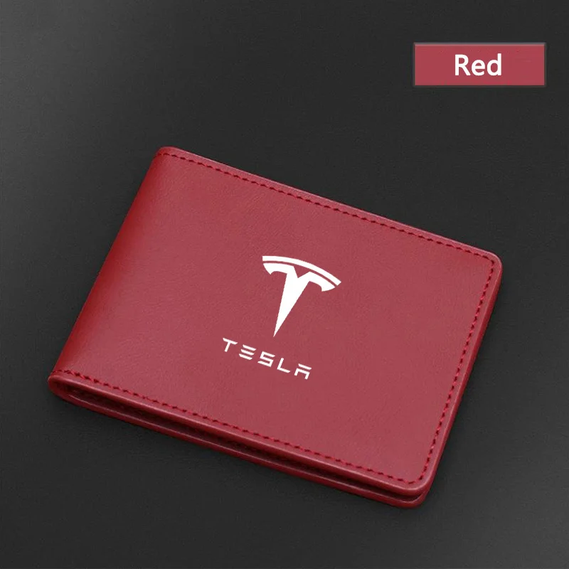 Nuovo Porta Driver in Pelle per Auto Borsa per Carta d\'identità di Licenza per Tesla Modello 3 Modello SX Modello Y Roadster SpaceX Accessori per