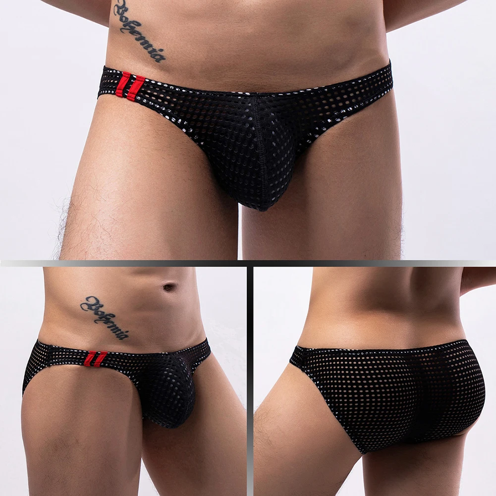 Herfst Lente Mannelijke Effen Ondergoed Mannen Laagbouw Slips Regelmatige Effen Kleur Spandex Lingerie Ondergoed Pouch Slipje