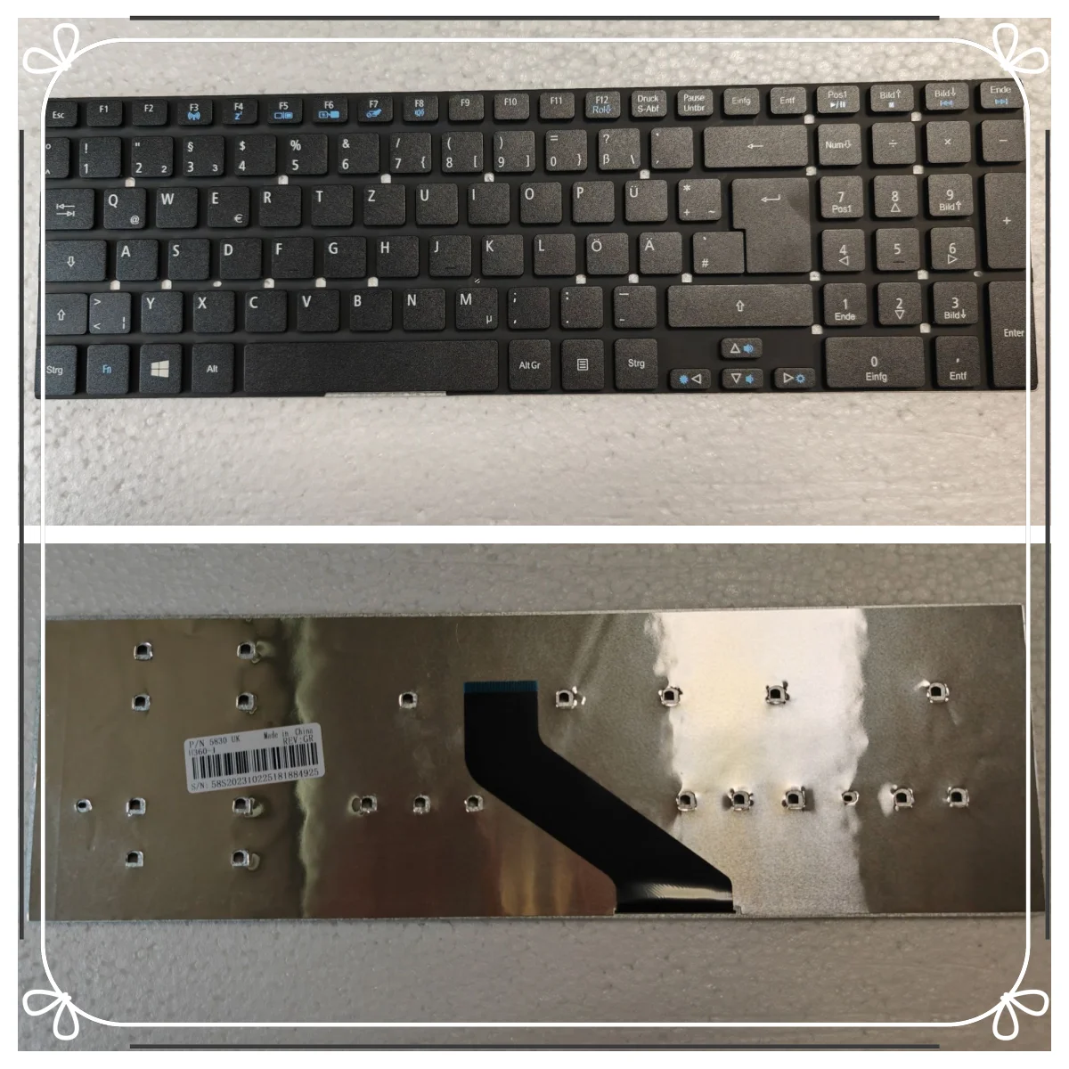German Keyboard For Acer V3-7710 V3-772G 5830 5830G 5830T 5755 V3-551 V3-571g v3-771G V3-731 V3-572G E5-771 E1-570