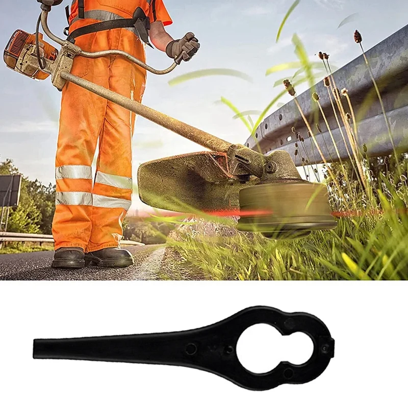 Coupe-bordure en plastique pour tondeuse à gazon de jardin, 50 pièces, lame de rechange, lame de coupe, outils de jardin, installation facile