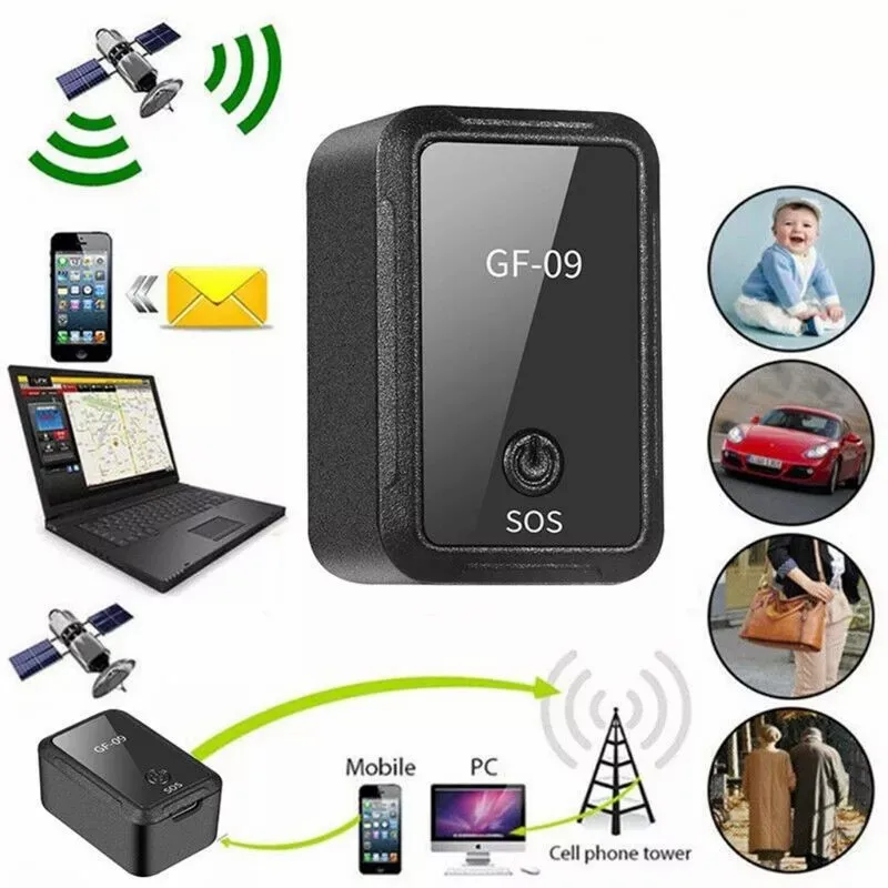 GF-09 Mini Gps Tracker Auto Gps Locator Anti-Diefstal Tracker Anti-Verloren Opname Tracking Apparaat Voice Control