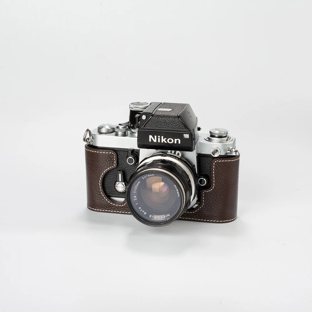 Handmade Genuine Real Leather Camera Half Case Cover Bag For Nikon F2 F2S F2A F2AS Case Leather Camera Bag Protective Case