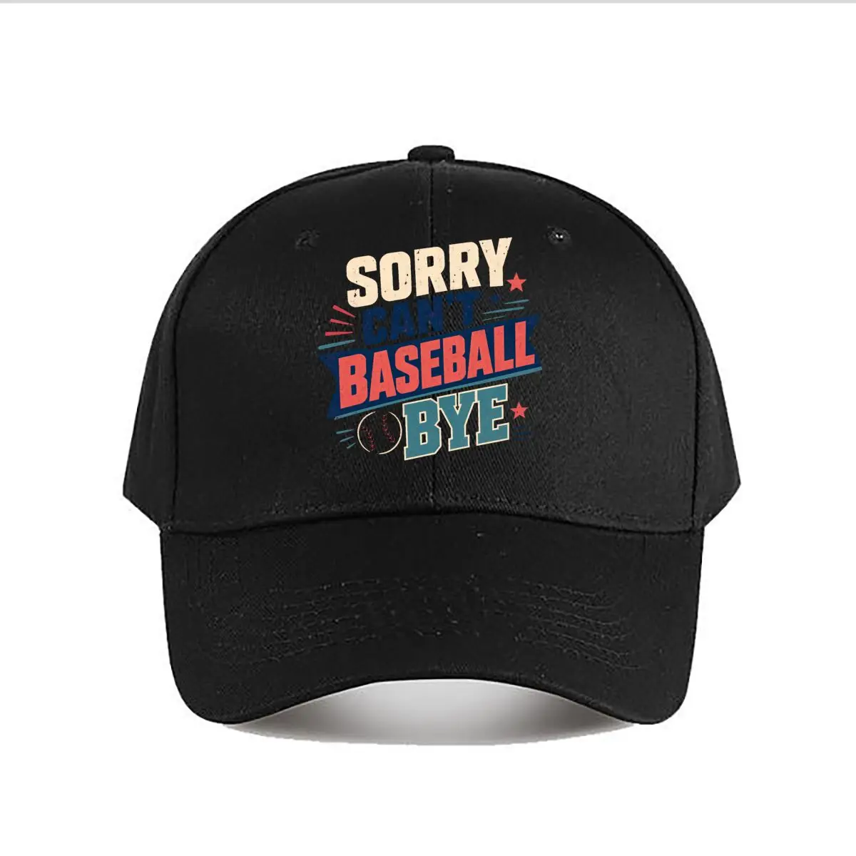 Playful Baseball Apology Quote Typog Gorra de béisbol a la moda para deportes al aire libre, sombrero para el sol, gorra Snapback para hombre y mujer
