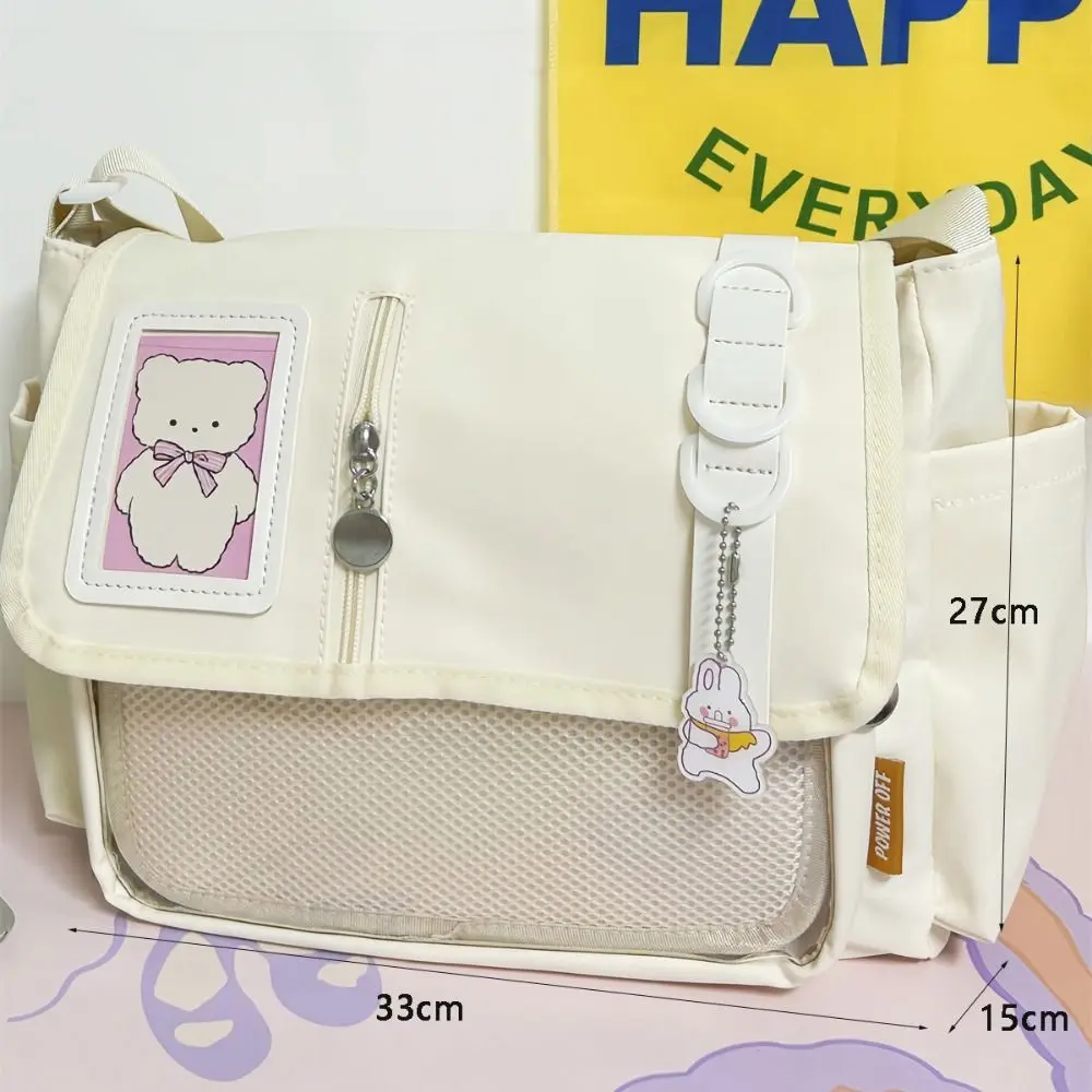 2024 Y2K Transparent Crossbody Bag Lightweight Japanese JK Ita Bag DIY Display Plate Teenage Girls Harajuku School Bags view 5