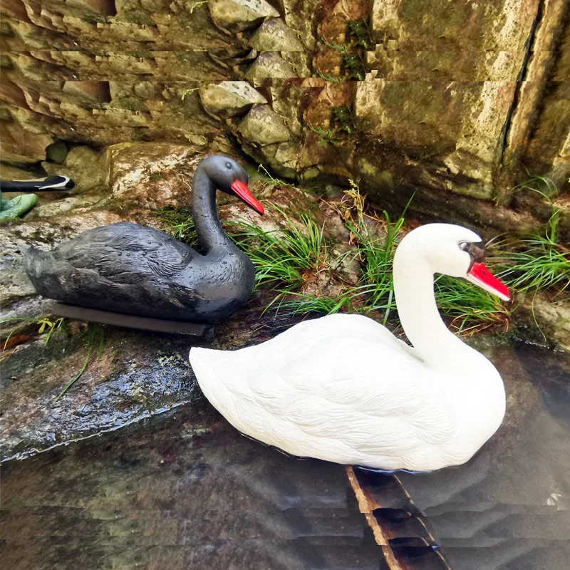 Aqumotic Float Swan for Pool Garden Decor Outside Swans Decoration 1pc 30cm Plastic Cute Animal in Yard
