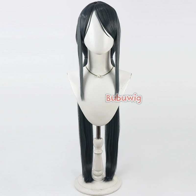 Bubuwig Synthetic Hair Exia Cosplay Wigs Game Nikke The Goddess of Victory Exia 80cm Long Straight Dark Gray Wig Heat Resistant