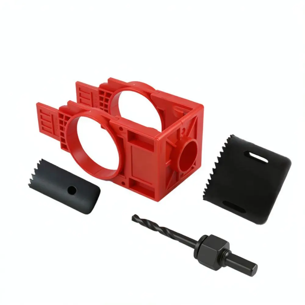 Accurate Door Lock Hole Opener Guide Set Professional Woodworking Drill Accessory Carpentry Hardware Installation