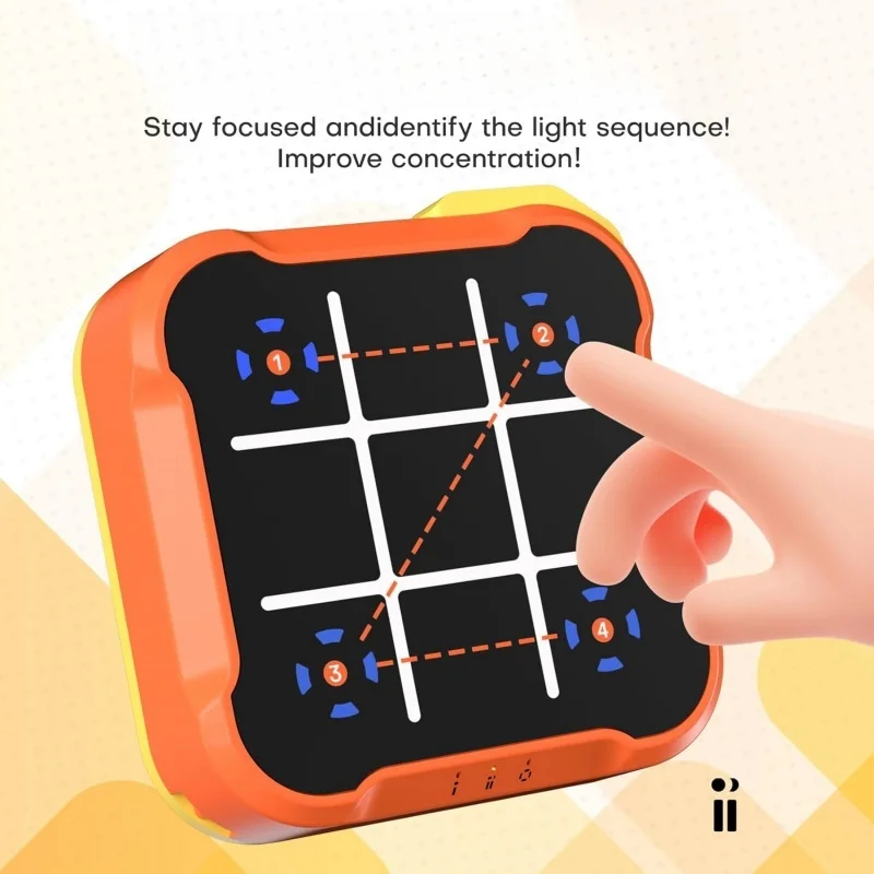 Portable Handheld Board Indoor Game Toy Classic Fingertip Toy Board Game Multifunctional Electronic Tic-Tac-Toe Board