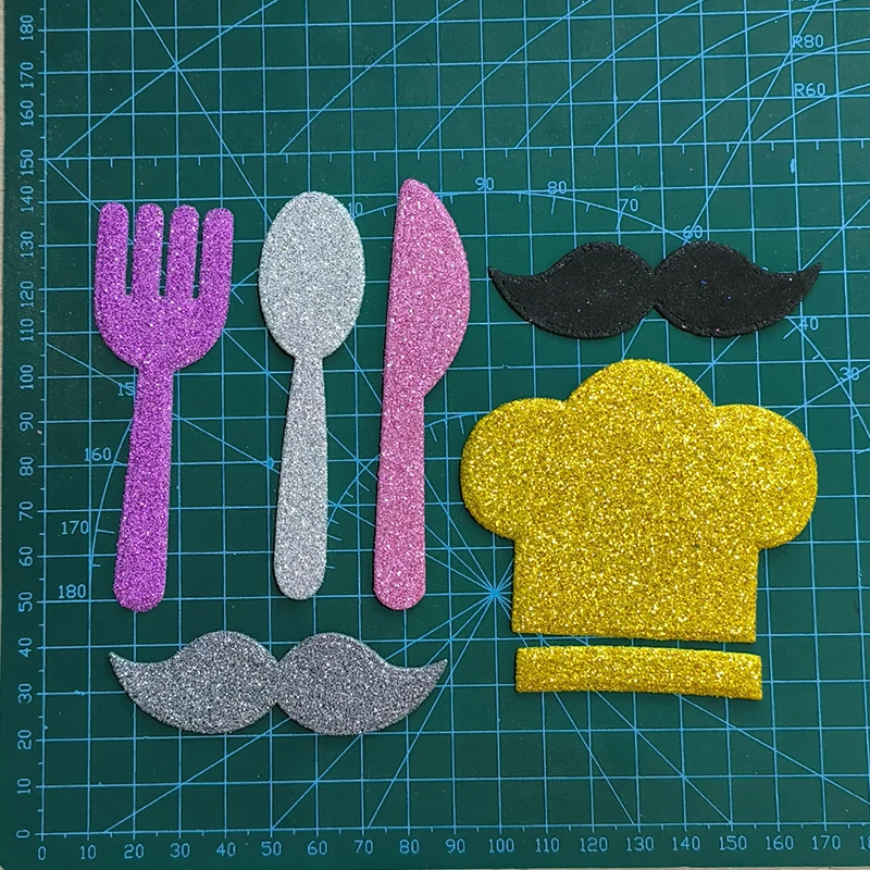 New Cutlery hat beard chef's hat metal cutting die mould scrapbook decoration embossed photo album decoration card making DIY