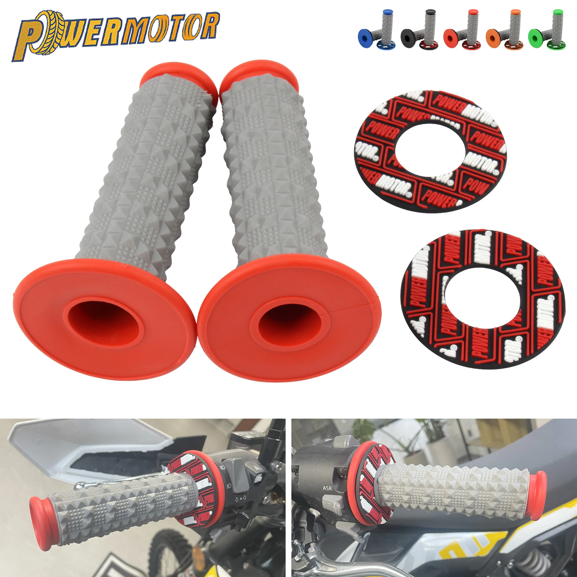 

22mm 7/8 " Motorcycle Handlebar Grip Large Particles Gel Brake Handle Rubber For KTM Yamaha Moped Scooter ATV DirtBike Hand Part