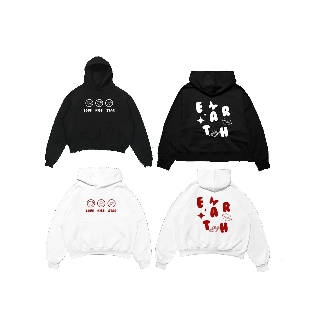 Y2k Vintage Schmetterling Brief druck übergroße Pullover Hoodies Frauen Langarm Sweatshirt Streetwear Harajuku Paar Stil