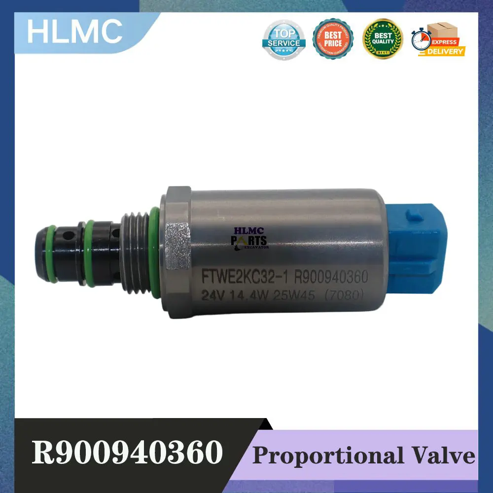 On-off Solenoid Valve R900940360 24V Rexroth FTWE2 for PC200-8 ZX200 E950G L120E Loader
