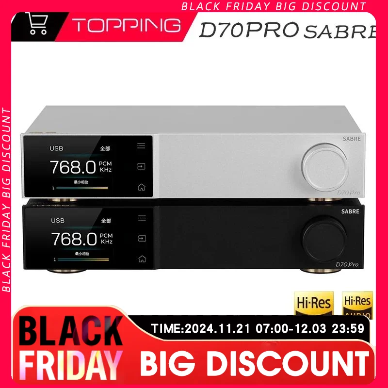 TOPPING D70 Pro SABRE MQA Decoder ES9039SPRO 32Bit/768kHz DSD512 DAC with Remote Control The Best DAC D70Pro for TOPPING A70 pro