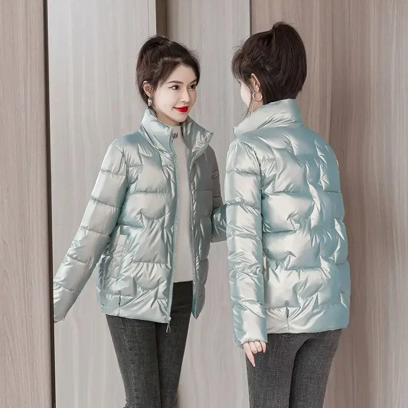 Cold-proof Stand Collar Parkas for Women Korean Style All-match Windbreak Simple Casual Trendy Winter Ladies Outerwear Daily