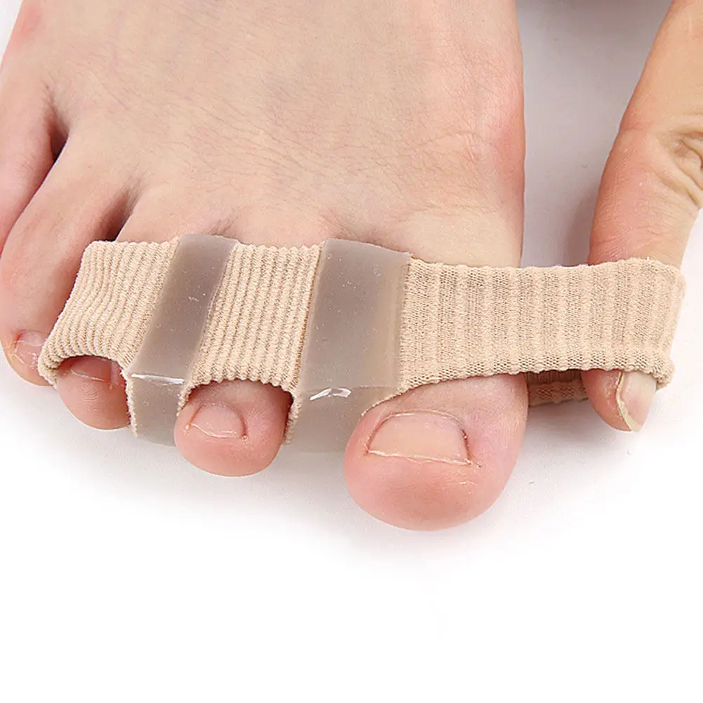 

Набор из 3-х разделителей для пальцев ног из фибры: мягкие подушечки-спейсеры для коррекции вальгусной деформации (косточки), выравнивания большого пальца, для женщин и мужчин, набор для ухода за ногами
