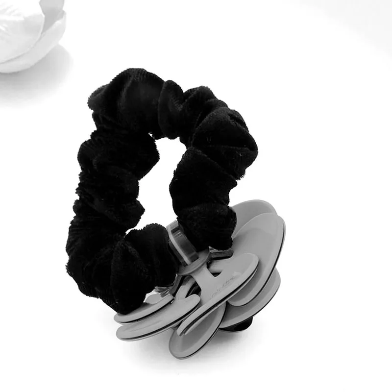 A Paris French Design Camellia Flower Elastic Hair Ties Rope for Women Girls Hair Accessory Ornament Jewelry for Christmas image 4