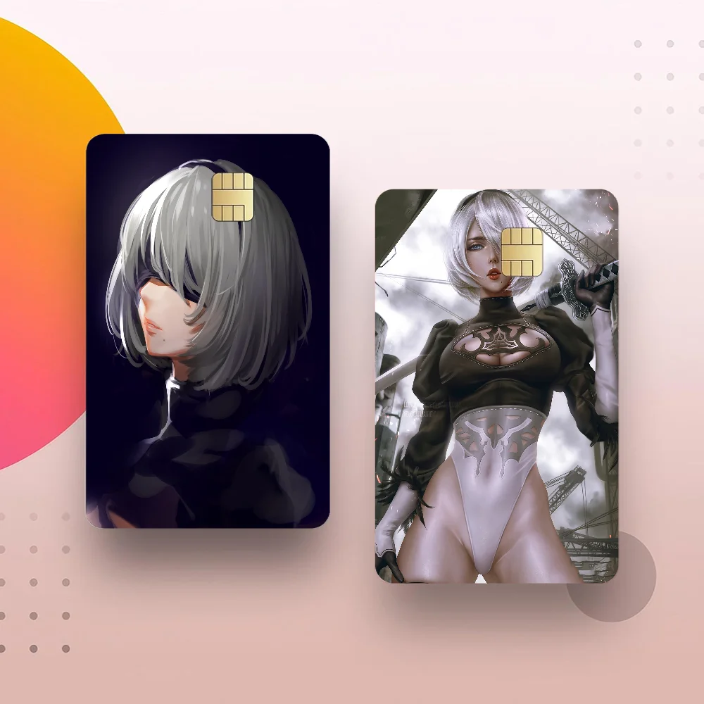 

Game Painting Nier Automata Anime Cartoon Sticker Film Skin For Credit Card Debit Bank Bus Card