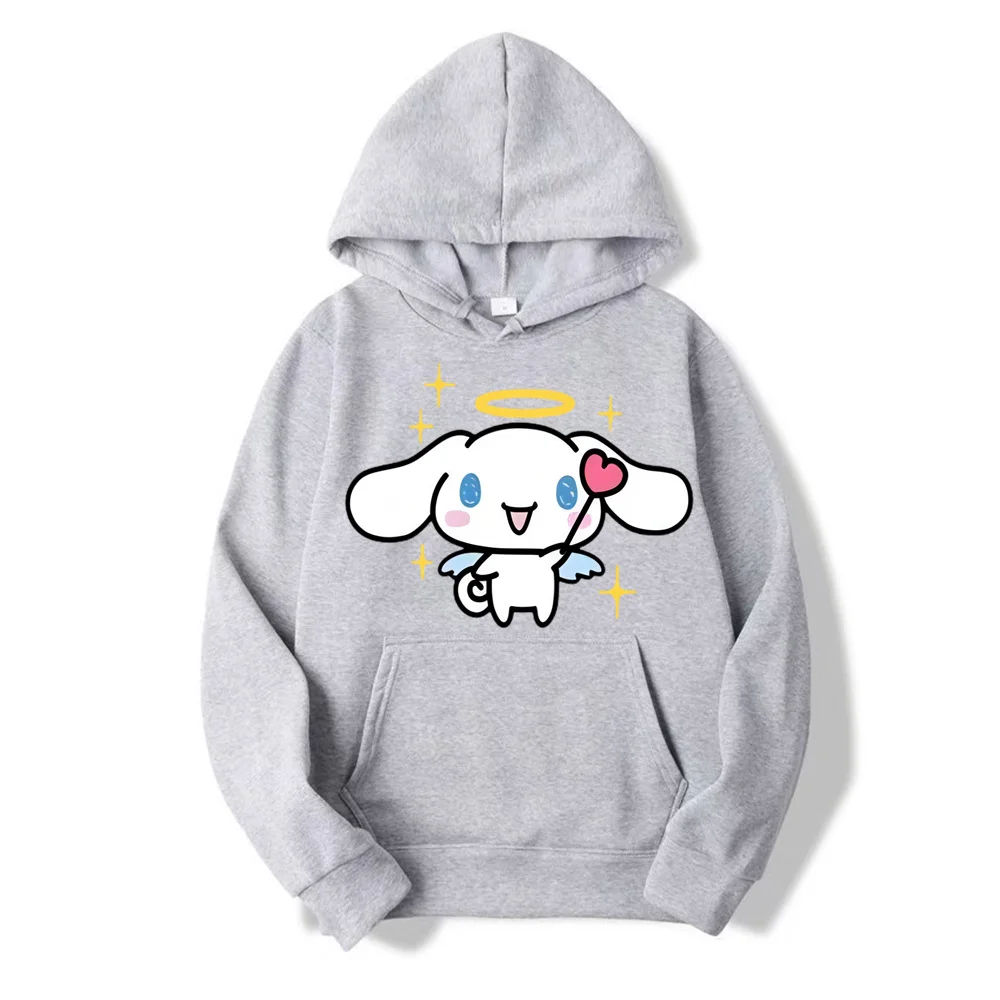 2024 New Fashion Women Hoodie Cinnamoroll Kuromi Family Cartoon Anime Men Pullover Spring Autumn Couple Sweatshirt Clothes Tops