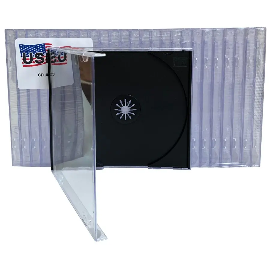 

Коробочки для CD-дисков стандартные 10,4 мм, на 1 диск, черные, упаковка 100 шт.