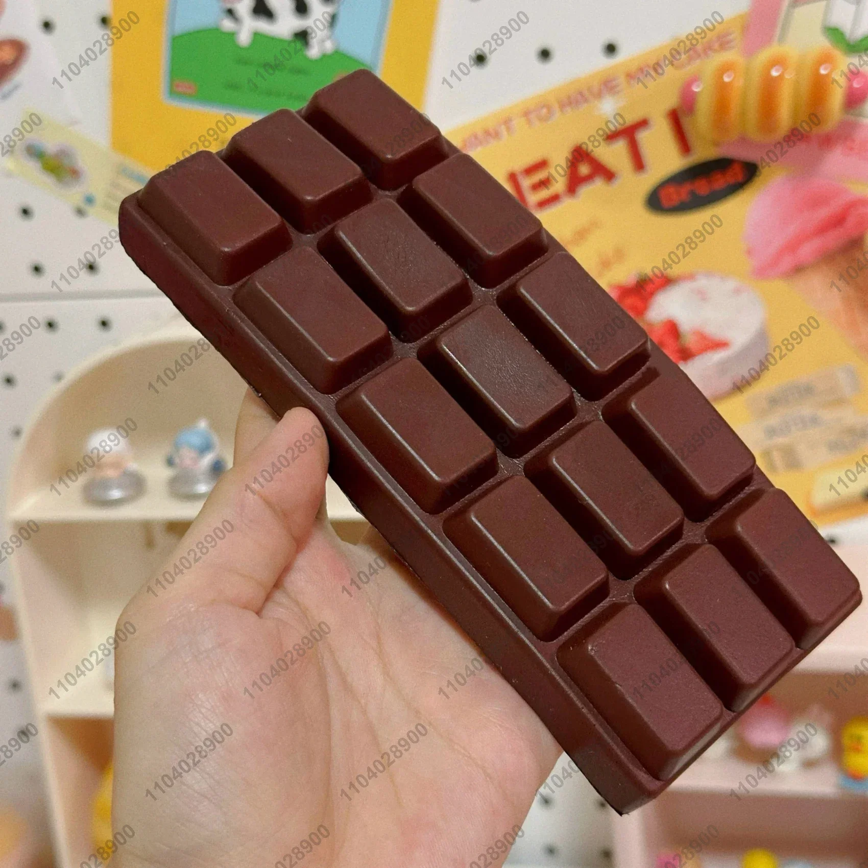 Coklat Bar Squishy lambat naik putih coklat Bar lambat Rebound mainan Remas makanan penghilang stres tangan santai hadiah