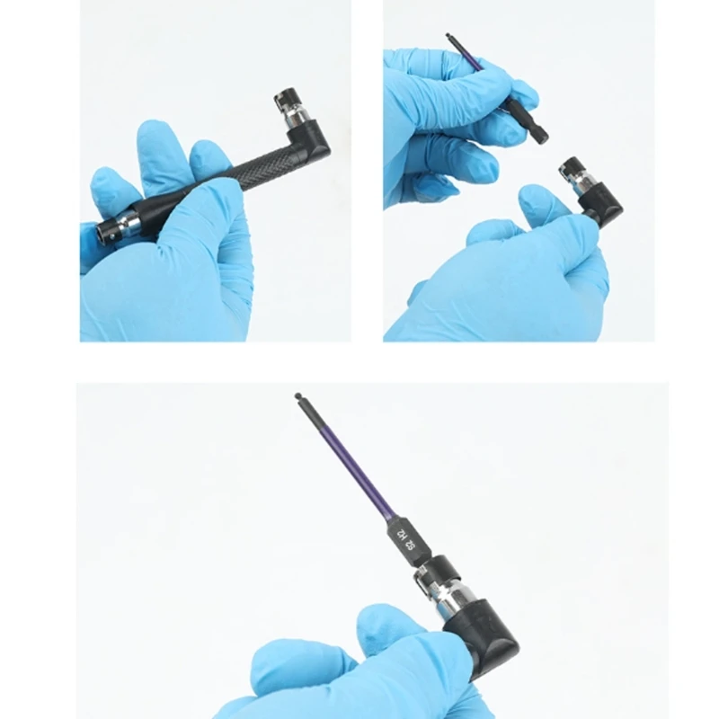 Ball End Hexagonals Bit Screwdriver Head with 1/4Inch Double Head Socket Set Dropship